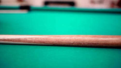 Pool billar balls panning table