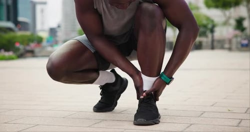 Ankle, pain and man with injury from sport, outdoor for exercise and medical emergency