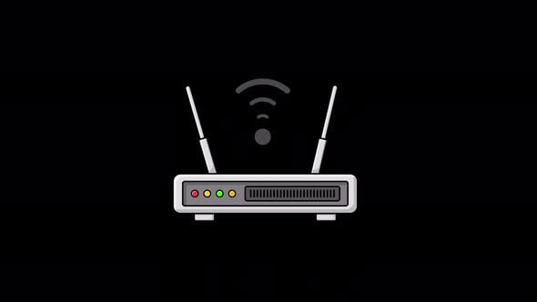 Animated Wifi Router with Network Icon. Network Service Concept Video ...