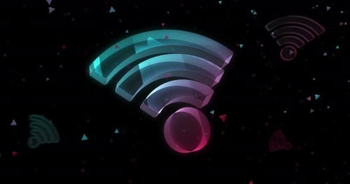 WiFi wireless mobile connection symbol loop digital concept