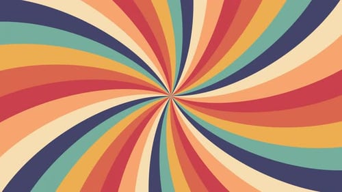 Colorful Wave Starburst Background Animation