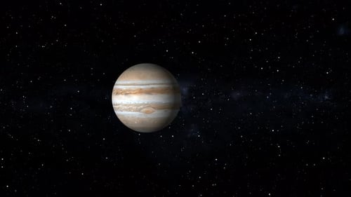 3D Rotating Jupiter Planet in Starry Outer Space