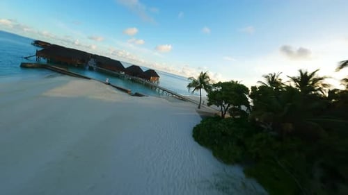 Casas aquáticas de luxo nas Maldivas