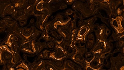 Abstract Fluid Golden Liquid Flowing Seamless Background Loop