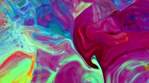 Abstract Colors Inks Mixing Together