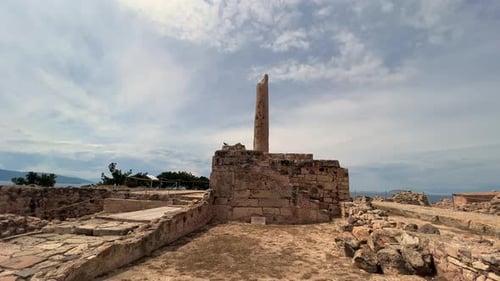 Temple d'Aphaia à Égine, Grèce pendant la journée en 4K