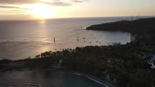 Sunset on lombok beach