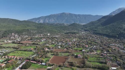 Timeless and peaceful image of Kayaköy, the iconic abandoned city of Fethiye.