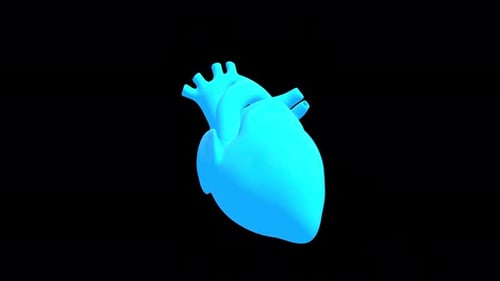 Blue color Heart Low angle