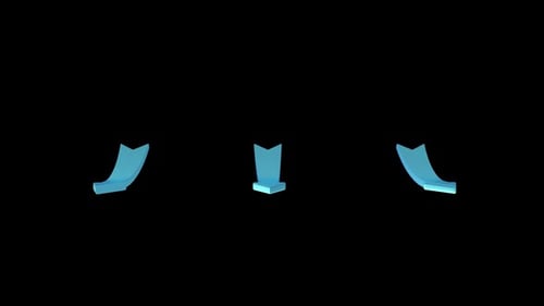 Clean And Modern Arrow Motion Graphic From Up To Forward