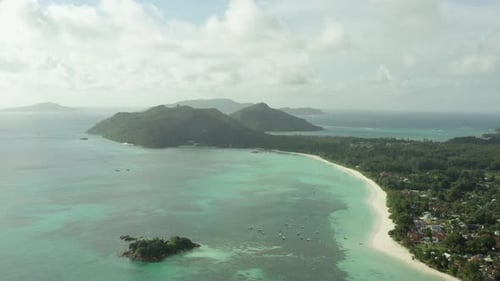 Aerial View of the Nature of the Seychelles Islands