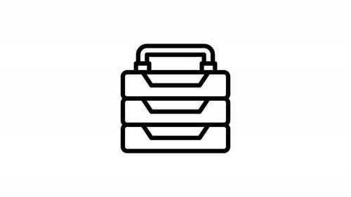Animated Minimalist Document Organizer Icon in Line Art Style