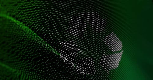 Abstract Digital Particle Wave Motion Background