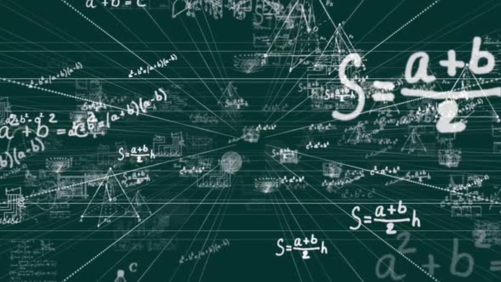 Dynamic Abstract Math Formulas and Geometric Diagrams Background ...