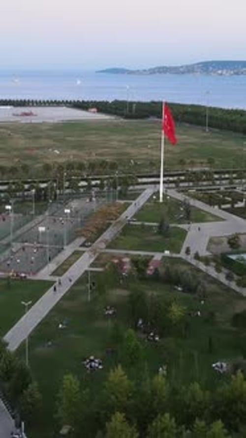 Parque con vista aérea