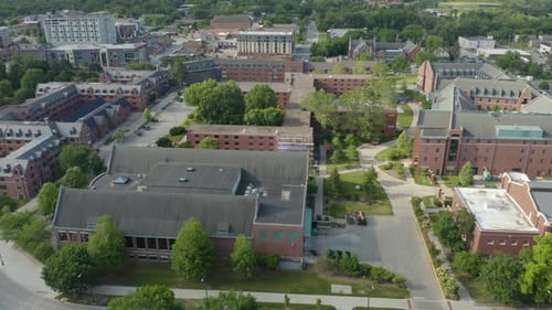Aerial Establishing Shot of Unknown College Campus