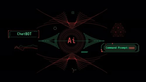 Chatbot and Artificial Intelligence Infographics on Alpha Channel