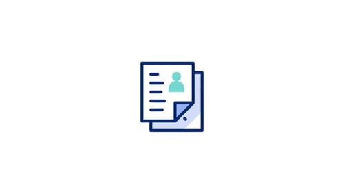 Animated Flat Design Document Approval Icon