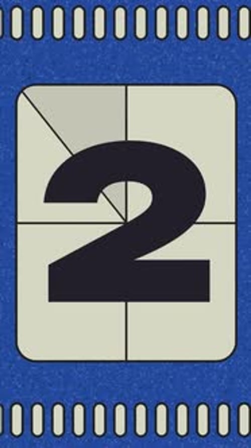 Vertical Film Leader Countdown with Flipping Numbers