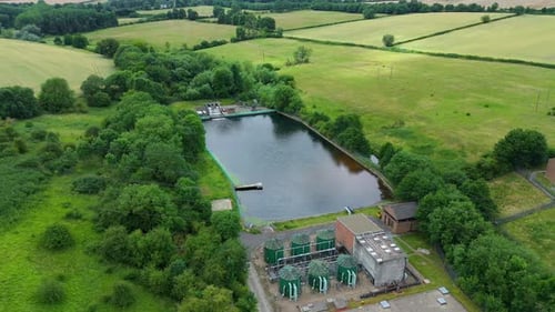 Aerial View of a Rural Industrial Facility in the UK