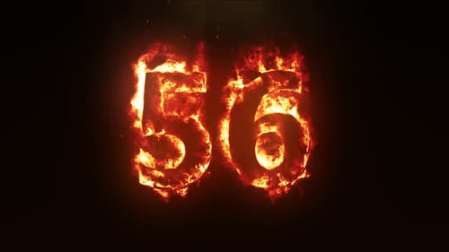 Fiery Numbers Reveal with Intense Burning Effect