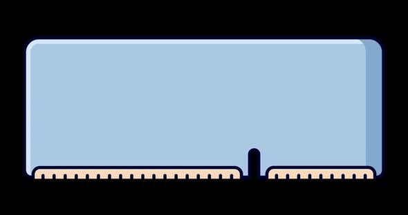 RAM memory computer animation. Computer RAM animation. Random access ...