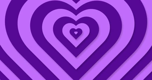 Loop Optical Illusion Heart Background Moving Hypnotic Heart Pattern in Fast Motion Psychedelic