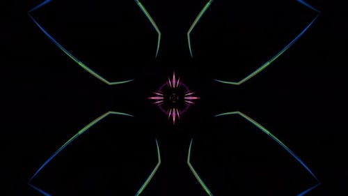 Futuristic Neon Tunnel Hypnotic Abstract Animation
