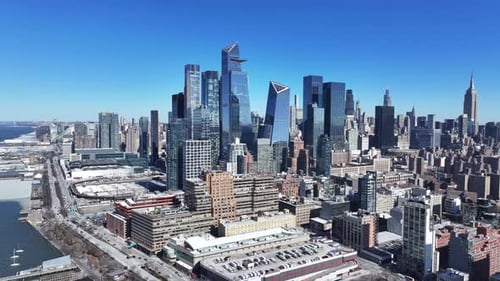 New York Skyline At Manhattan In New York United States.