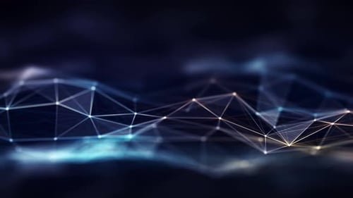 Abstract Digital Network Data Technology Background Animation Loop