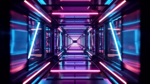 VJ Tunnel Loop Electric Purple