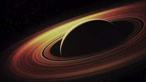 A Yellow Dusty Exoplanet with Rings