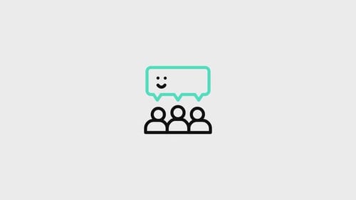 Flat Design Animated Icons for Business and Communication