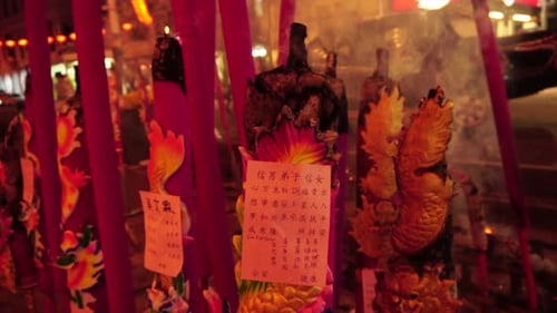 Candles Burning for Chinese New Year Celebration, Malaysia