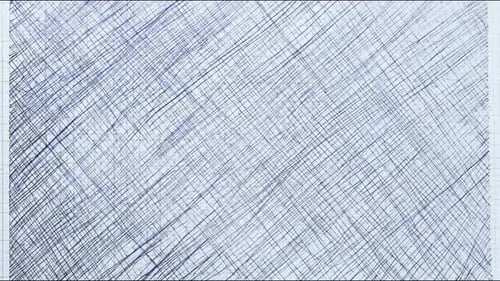 Diagonal pen scribble texture shifting across ruled grid background seamless loop hand drawn digital