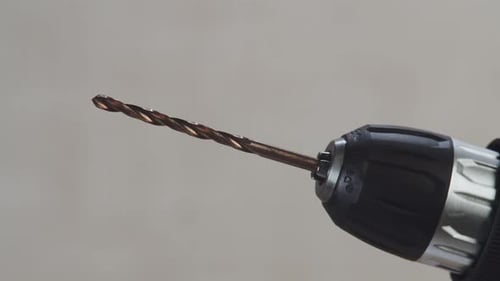 Close Up of Electric Drill with Bit