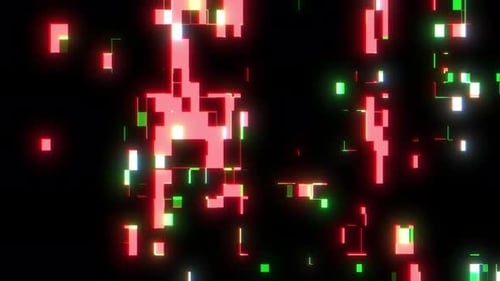 Abstract Digital Glitch Effect Background with Pixel Distortion