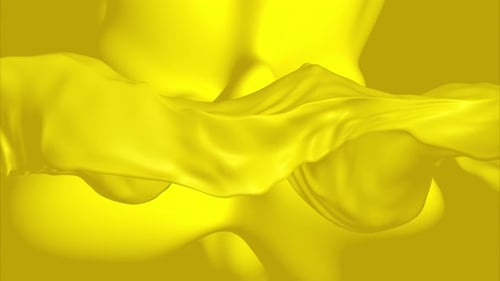 A steady Yellow stream of fluffy creamy liquid dripping background. abstract wallpaper background
