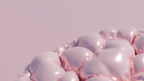 Abstract inflated surface. 3d render animation, realistic motion design