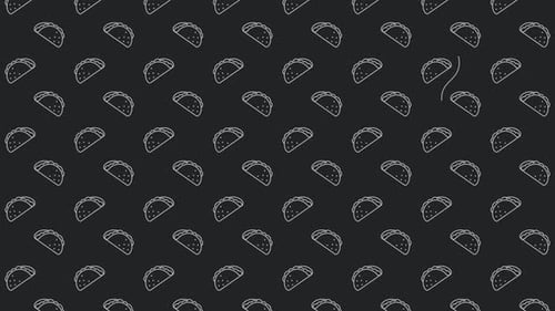 Seamless Animated Taco Icon Pattern Background