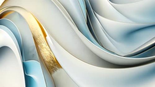 Abstract dynamic flow of soft, draped layers in light pastel colors