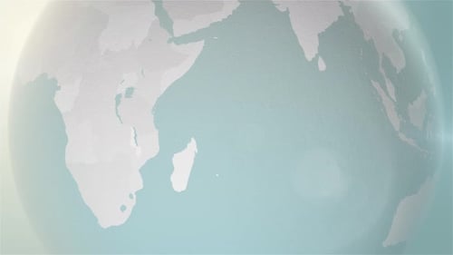 World Map Angola Zoom In Stylised Spherical White Shades 4 K 60 Fps