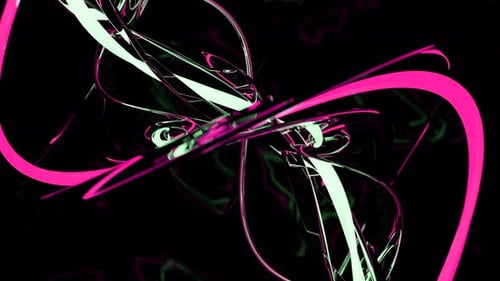 Abstract Fluid Glowing Lines and Shapes Motion Background