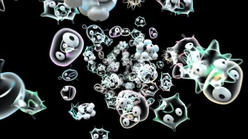 Abstract Fluid Microorganisms Background Loop