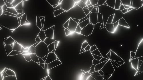 Weißer abstrakter glühender Musterhintergrund Vj Loop-Animation in 4K