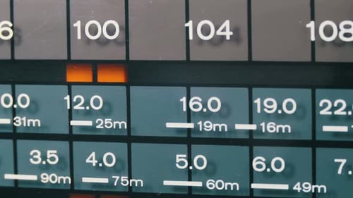 Tuning a Vintage Radio Receiver Close Up