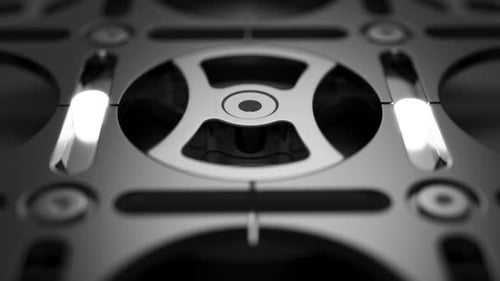 Close-up of Metallic Surface with Circular Patterns