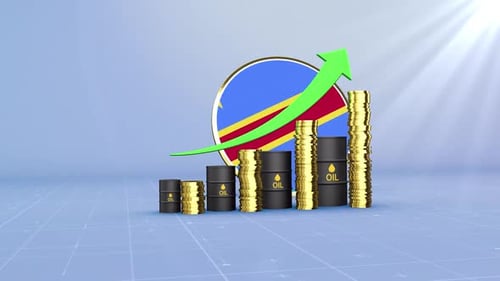 Democratic Republic Of The Congo Oil Revenue Growth With Rising Green Arrow