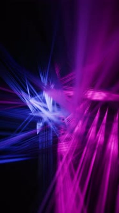 Abstract Pink Blue Neon Light Rays Looping Background