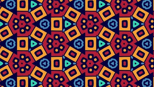 Seamless Abstract Kaleidoscope Pattern Loop Background